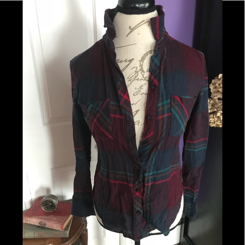 Plaid button down shirt